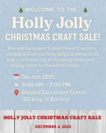 Holly Jolly Christmas Craft Sale